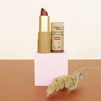 Organic lipstick with castor oil - brown - V1