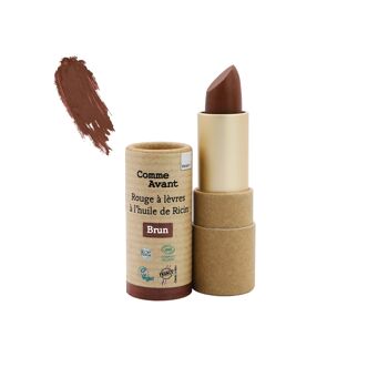 Organic lipstick with castor oil - brown - V1