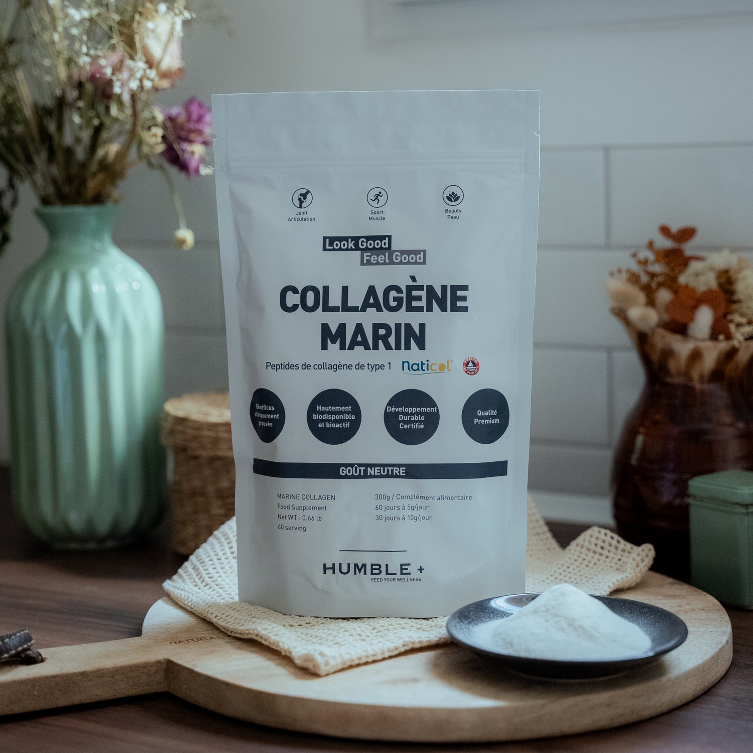 Neutral marine collagen in humble powder+