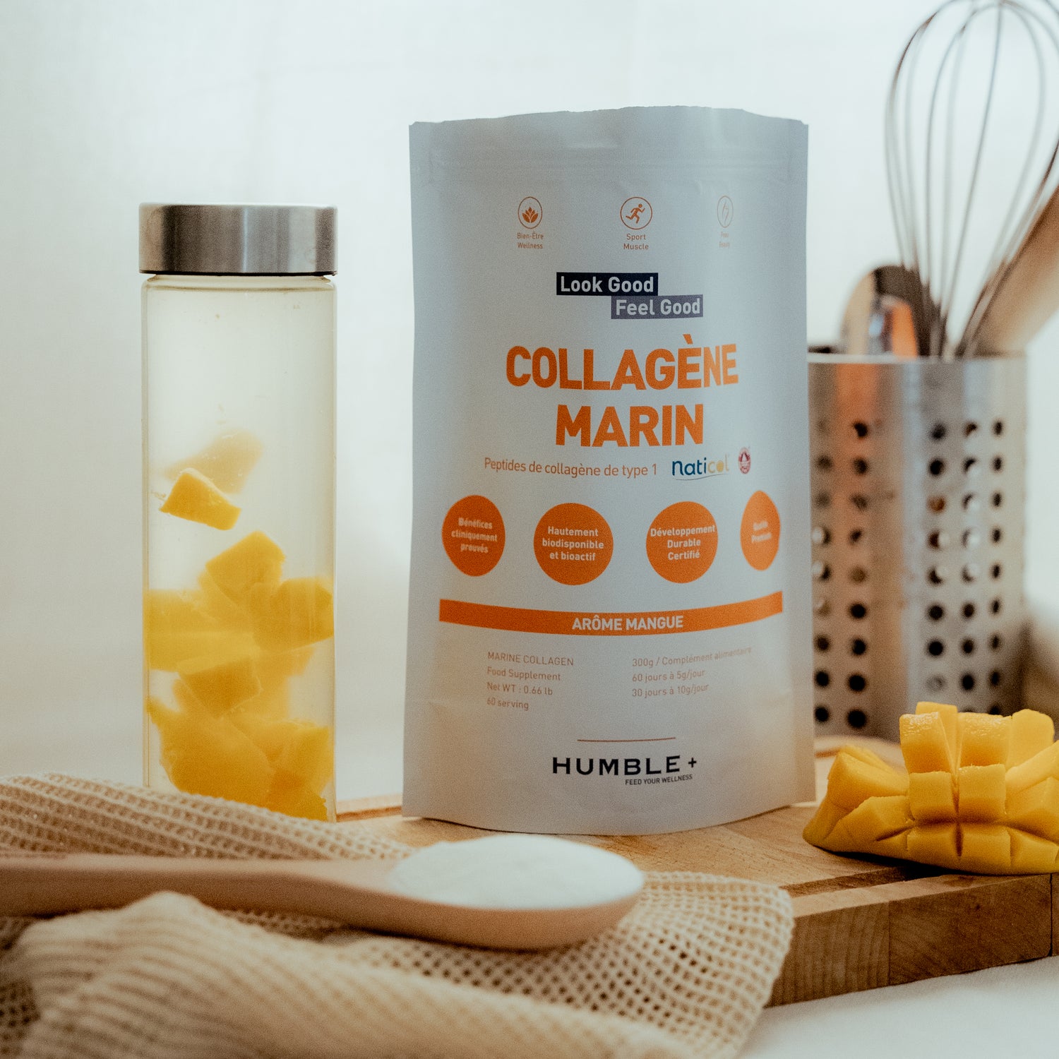 Collagen Marin Mango in Humble powder+