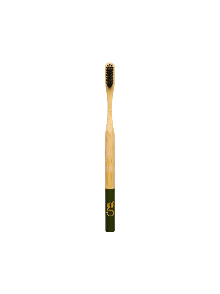 Grums toothbrush in olive bamboo