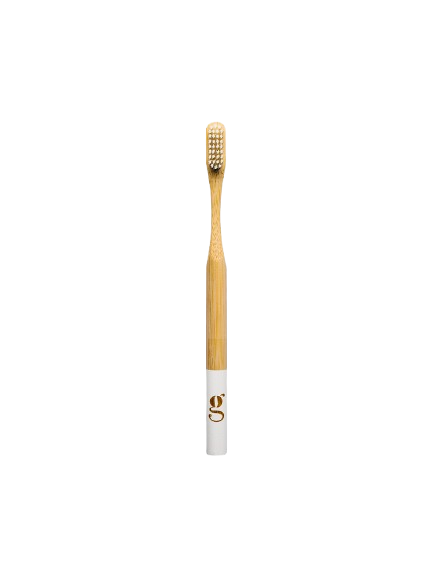 Grums toothbrush in white bamboo