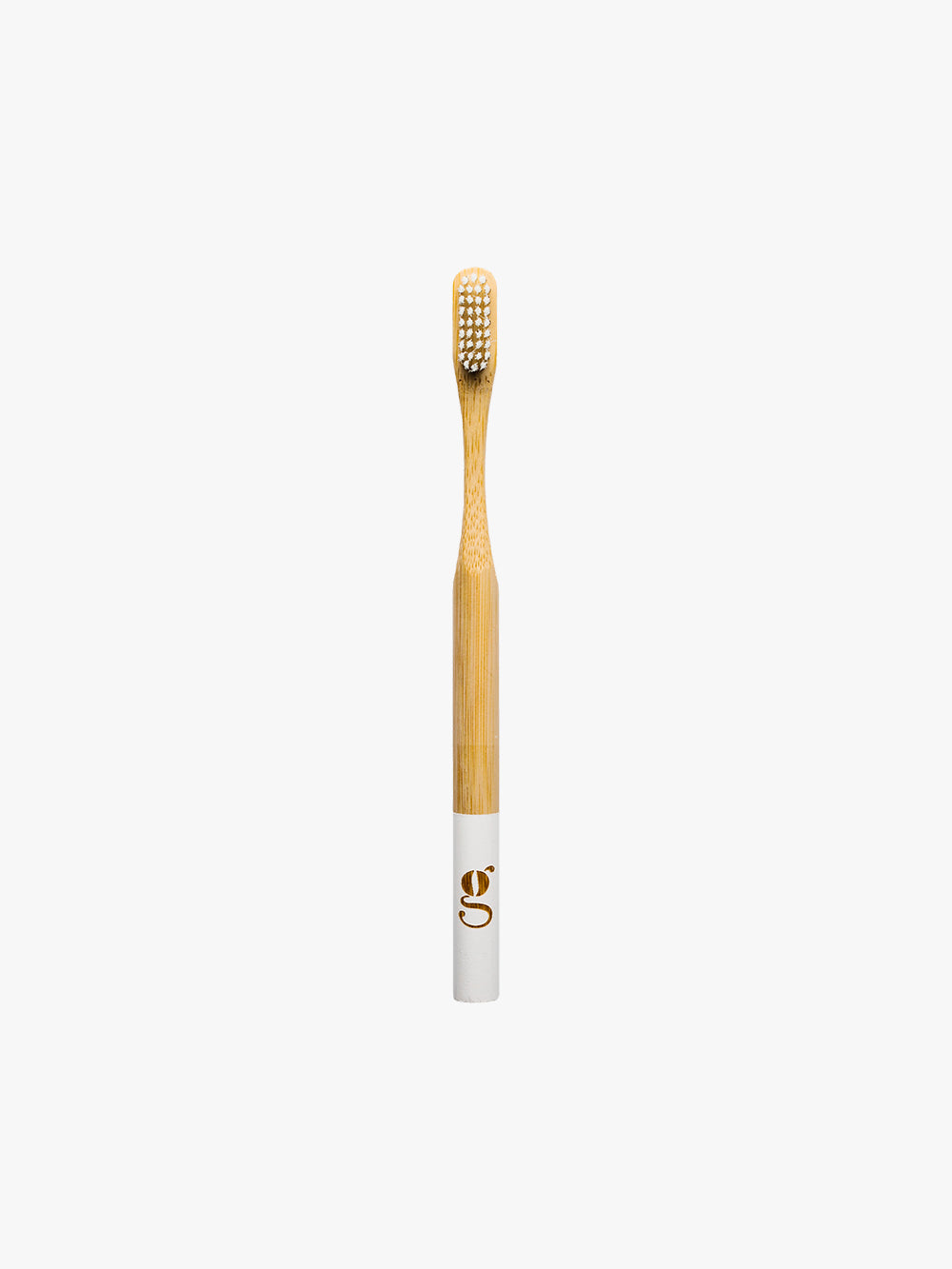 Grums toothbrush in white bamboo