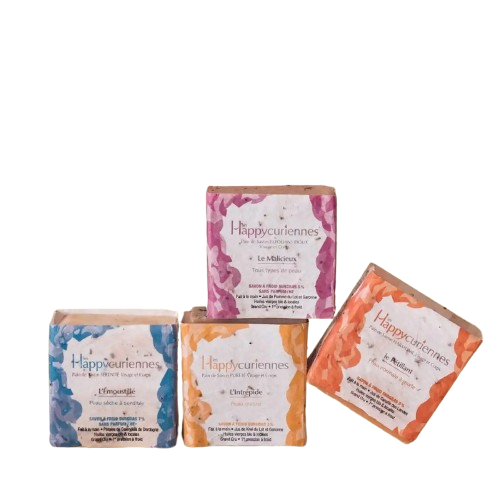 Box of 4 organic and French cold and French saponified soaps